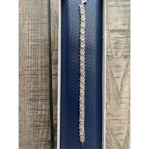 Diamond sterling tennis bracelet